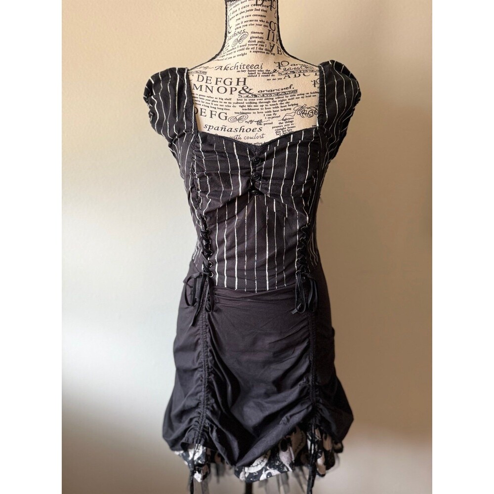 Nightmare Before Christmas Jack Skellington Pinstripe Mini Dress